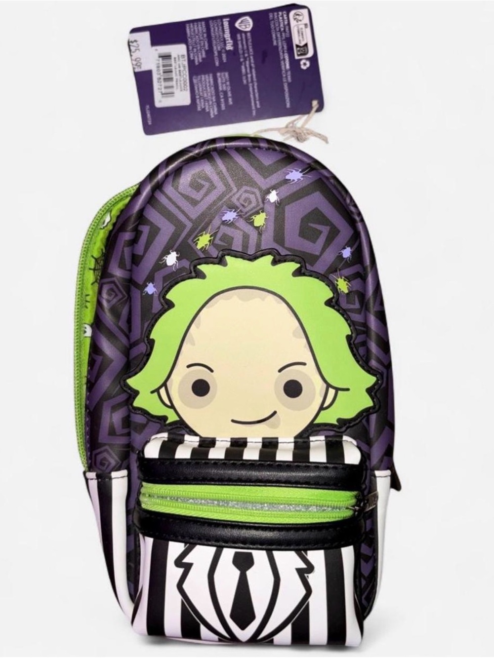 Beetlejuice x Loungefly Mini Backpack - Green & Purple
